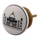 Tajmahal Ceramic Flat Dresser Knob